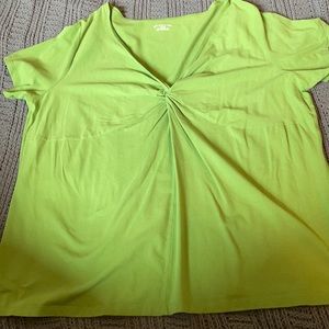 St Johns Bay knotted front tee. Size 3x. 94% cotton, 6% spandex